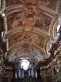 Ceiling of the church, with frescos