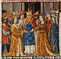 Folio 61v.: The marriage of Alexander and Darius’ daughter.