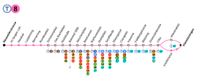 Voir la carte de la ligne.