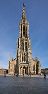 Tower of Ulm Minster (begun 1377, completed 19th century)
