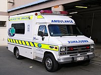 GMC Vandura ("Chevrolet" in NZ) Wellington Free Ambulance (New Zealand)