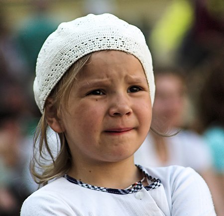 Worried little girl