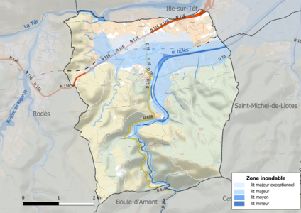 Carte des zones inondables.