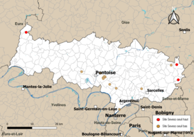 Carte des communes avec sites Seveso