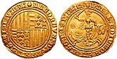 Ducato d'or d'Alfonso I, 1442-1458, detto anche alfonsino.