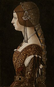 Bianca Maria Sforza, by Giovanni Ambrogio de Predis