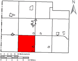 Location of Blue Creek Township in Paulding County