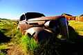 Autowrack in der Geisterstadt Bodie