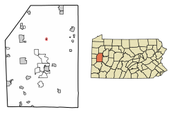 Location of West Sunbury in Butler County, Pennsylvania.