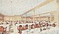 Ca. 1910 Illustration of Second-Class Dining Room on Titanic & Olympic