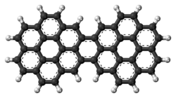Ball-and-stick model of the dicoronylene molecule