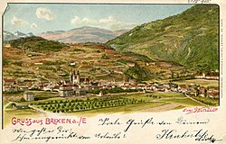 Historical postcard of Brixen dated between 1860 and 1928