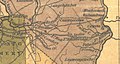 Fort Decatur (located in the center) as portrayed in Henry Schenck Tanner's 1830 The Traveler's Pocket Map of Alabama.