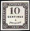 centimes}}, noir, 1859.