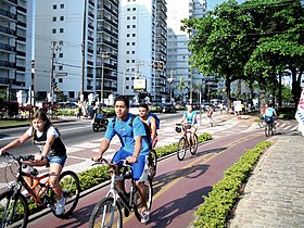 Cycling in Santos, Brazil