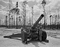 Marines of the 51st Composite Defense Battalion at Montford Point train on a 155mm coastal defense gun.