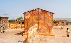 Painted houses in Siby