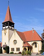 L'église protestante à Horbourg.