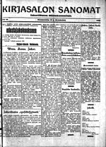 Ziarul Kirjasaon Sanomat, numărul 20 din 1920