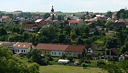 View of Kladruby from the monastery