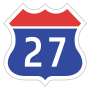 Expressway No.27 shield}}