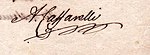 Signature de Auguste de Caffarelli