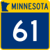 Trunk Highway 61 marker