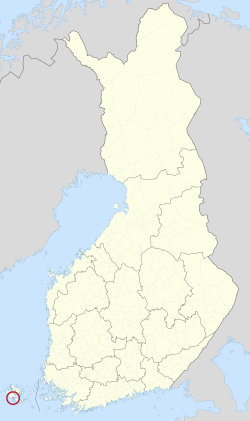 Location of Mariehamn in Finland