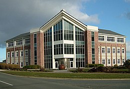 Manx Telecom headquarters in the Isle of Man Business Park, Douglas.