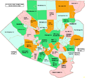 Maps of Pennsylvania Public School Districts in all Counties with more that one school district (here Allegheny County, 63 maps total)