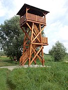 Birdwatching lookout at the fifth stop of the Merzse-marsh hiking trail