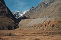 Moraine de la Visaille vue depuis le lac de Combal