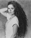 A black-and-white picture of singer Nicolette Larson
