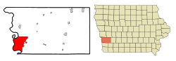 Location in Iowa
