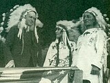 Yellow Robe with daughter Rosebud (center) and President Coolidge (left) in 1927