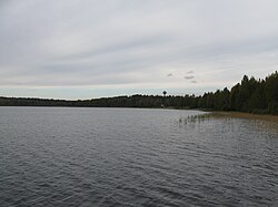 Järven pohjoisrantaa koulukeskuksen kohdalla