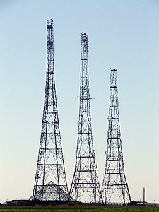 Two of the original towers plus a newer, shorter one, 2005