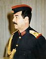 Image 17Saddam Hussein, a leading member of the revolutionary Arab Socialist Ba'ath Party, served as the fifth president of Iraq from 16 July 1979 until 9 April 2003. (from History of Iraq)