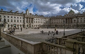 The courtyard of Somerset House from the East and South wings