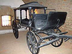 Jewish hearse, Theresienstadt concentration camp, Terezín, Czech Republic