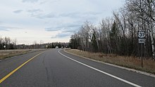 Photograph showing US 31 northern terminus