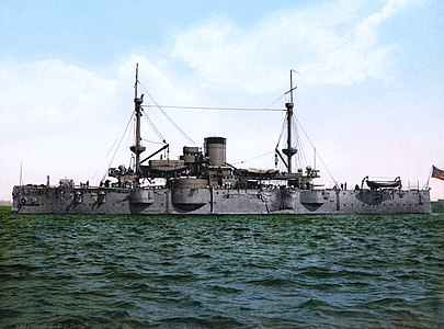 USS Texas, by the Detroit Publishing Company (edited by Durova)
