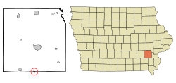 Location of Coppock, Iowa