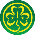 One particular stylized form of the heraldic trefoil is used as the main element in the logo of most Girl Guiding and Girl Scouting organizations. For Girl Scouts, the three trefoil leaves represent the three-fold promise: "To serve God and my country, to help people at all times, and to live by the Girl Scout law."