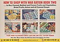 "How to Shop With Ration Book Two", 1943 poster