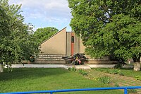 Soviet monument in the village