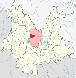 Location in Yunnan