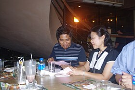 RCJourn (she/her) signing papers of Wikimedia Philippines in 2011