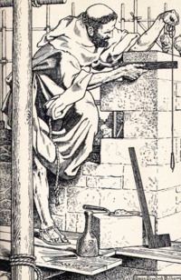 "Herlwin Building His First Church", from E.M. Wilmot-Buxton's Anselm, (1915)