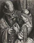 Gustave Doré (1832–1883): Bluebeard, woodcut from an 1862 edition of Histoires ou contes du temps passé